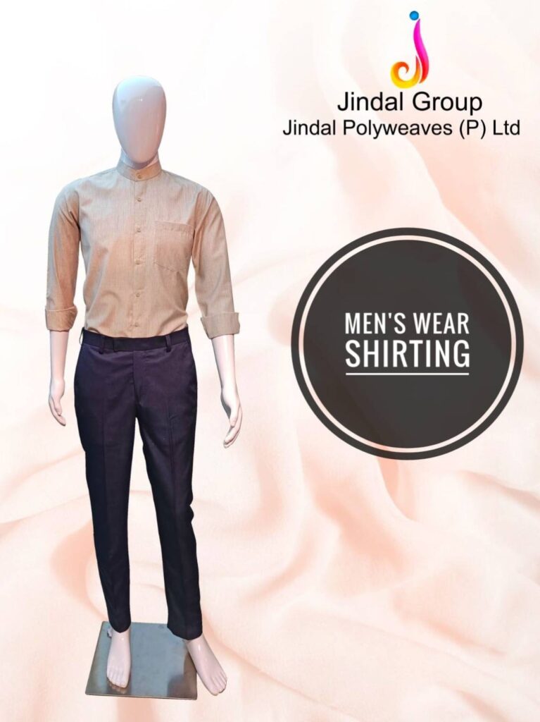 Shirting — Beige Band Collar