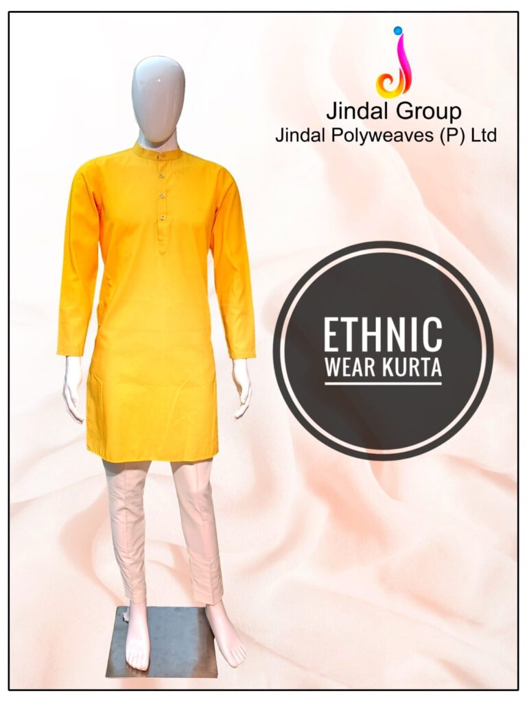 Ethnic Kurta Fabric (Yellow)
