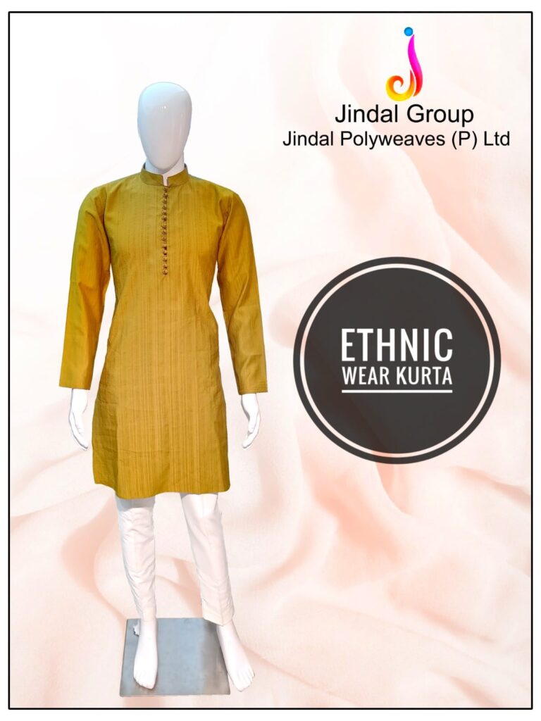 Ethnic Kurta Fabric (Mustard)