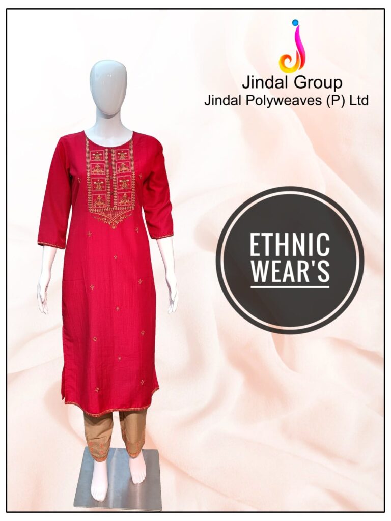Ethnic Wear — Embroidered (Red)